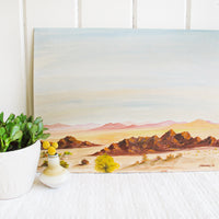 Desert Landscape Painting by J. Torrence 1965