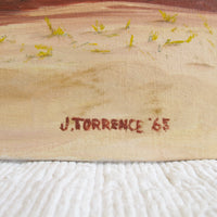 Desert Landscape Painting by J. Torrence 1965