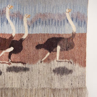 African Woven Ostrich Tapestry - Imbutu Made of Mohair