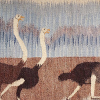 African Woven Ostrich Tapestry - Imbutu Made of Mohair