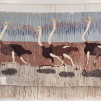African Woven Ostrich Tapestry - Imbutu Made of Mohair
