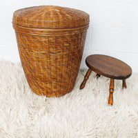 Wood Stool Plant Stand