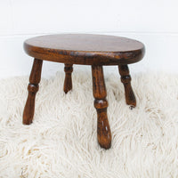 Wood Stool Plant Stand