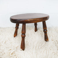 Wood Stool Plant Stand