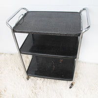 Midcentury Industrial Metal Rolling Utility Cart