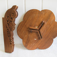 Teak Wood Table Plant Stand with Folding Base