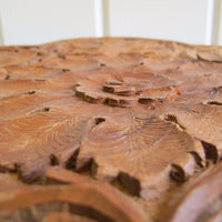 Teak Wood Table Plant Stand with Folding Base