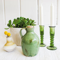 Ceramic Oil Jug Jar with Cork Stopper Made in Portugal