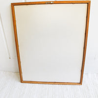 Desert Native Basket Woven Needle Point Embroidery Wall Tapestry with Wood and Glass Frame