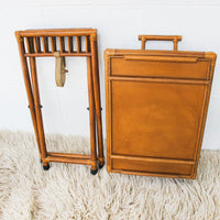Folding Bamboo Tray Stand with Handles
