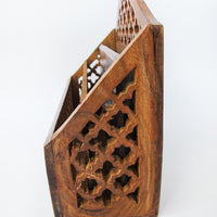 Teak Wood Desk Organizer