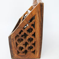 Teak Wood Desk Organizer