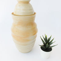Hand Spun Ceramic Canister Jar with Lid by Teresa Duncan
