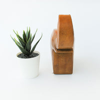 Leather Elephant Piggy Bank Coin Collector Made in Africa