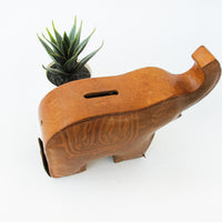 Leather Elephant Piggy Bank Coin Collector Made in Africa