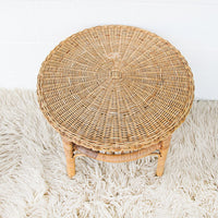 Wicker Side Table Plant Stand Two-Tier