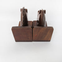 Wood Horse Bookends