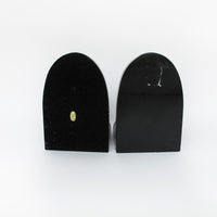 Brass Fan Bookends with Black Enameled Wood Bases