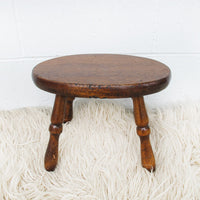 Wood Stool Plant Stand