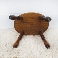 Wood Stool Plant Stand