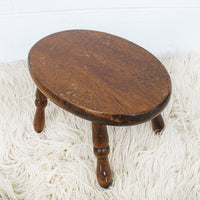 Wood Stool Plant Stand