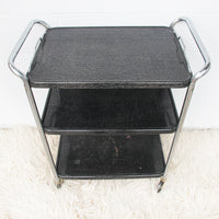 Midcentury Industrial Metal Rolling Utility Cart