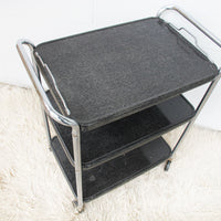 Midcentury Industrial Metal Rolling Utility Cart