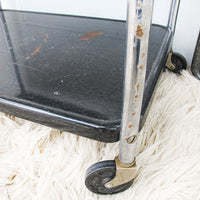 Midcentury Industrial Metal Rolling Utility Cart