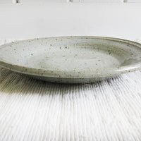 Hand Spun Speckled Ceramic Serving Tray Platter