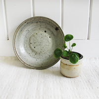 Hand Spun Speckled Ceramic Serving Tray Platter