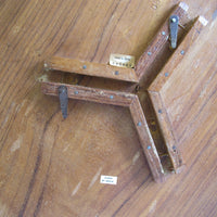 Teak Wood Table Plant Stand with Folding Base