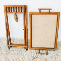 Folding Bamboo Tray Stand with Handles