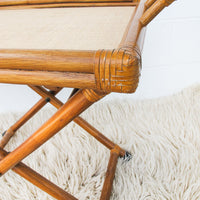 Folding Bamboo Tray Stand with Handles