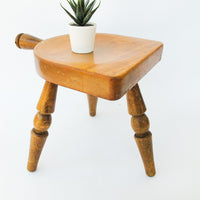 Wood Milk Stool Plant Stand Made in Japan