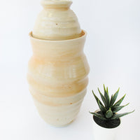 Hand Spun Ceramic Canister Jar with Lid by Teresa Duncan
