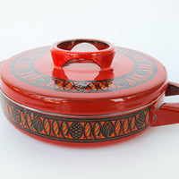 Midcentury Enamelware Pot with Lid