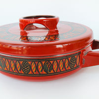 Midcentury Enamelware Pot with Lid