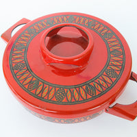 Midcentury Enamelware Pot with Lid