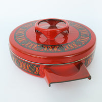 Midcentury Enamelware Pot with Lid