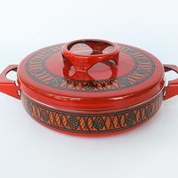 Midcentury Enamelware Pot with Lid