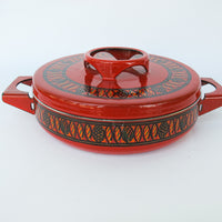 Midcentury Enamelware Pot with Lid