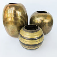 Mixed Metal Brass Vases Assorted Sizes and Styles (Sold Separately)