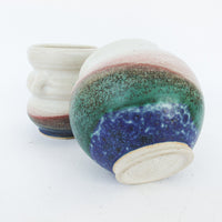 Spun Pottery Creamer and Sugar Set