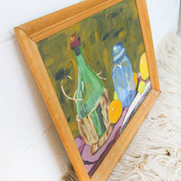 Colorful Still Life Painting Framed and Signed MT