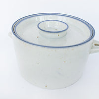 Dansk Blue Mist Niels Refsgaard White and Blue Ceramic Stew Pot with Lid