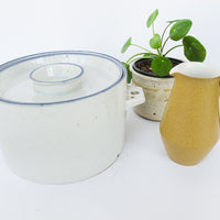 Dansk Blue Mist Niels Refsgaard White and Blue Ceramic Stew Pot with Lid