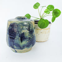 Ceramic Pottery Vase With Swirl Design