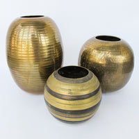 Mixed Metal Brass Vases Assorted Sizes and Styles (Sold Separately)