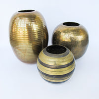 Mixed Metal Brass Vases Assorted Sizes and Styles (Sold Separately)