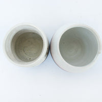 Spun Pottery Creamer and Sugar Set